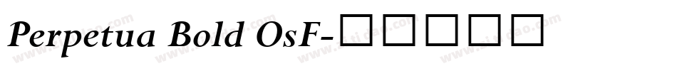 Perpetua Bold OsF字体转换